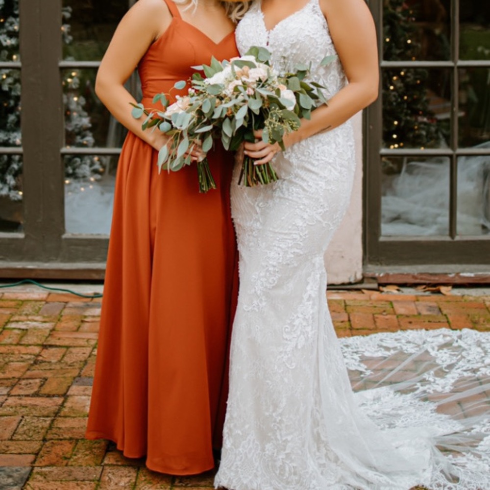 *AZAZIE RUST BRIDESMAIDS DRESS*
